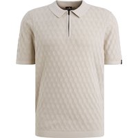 Vanguard Knitted Polo Shirt Half-Zip Ecru Off-White Beige size XL