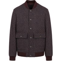 Suitable Bomber Jacket Pepita Burgundy Red size XXL