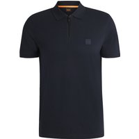BOSS Passerzip Half Zip Polo Shirt Navy Dark Blue Blue size 3XL