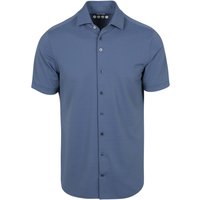 R2 Shirt Seersucker Short Sleeves Navy Dark Blue Blue size 3XL