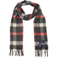 Suitable Scarf Checkered Merino Multicolour Grey Red
