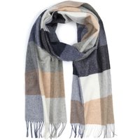 Profuomo Scarf Wool Checks Multicolour Beige Grey Blue