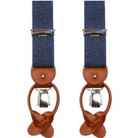 Profuomo Suspenders Navy Dark Blue Blue