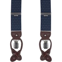 Profuomo Suspenders Navy-White Dark Blue Blue