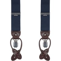 Profuomo Luxury Suspenders Dark Dark Blue Blue