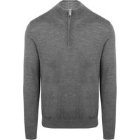 Profuomo Half Zip Pullover Merino Wool Grey size XXL