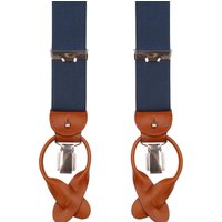 Profuomo Suspenders Petrol Dark Blue Blue