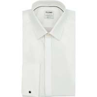 OLYMP Tuxedo Shirt Level 5 Body Fit Ecru French Cuff Off-White size 46
