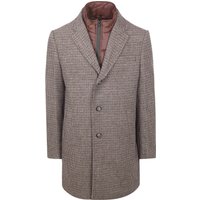 Suitable Coat Wool Pepita Camel Beige Brown size 52
