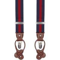 Suitable Luxe Suspenders Navy Stripe Red Blue Dark Blue
