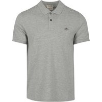 Gant Shield Piqué Poloshirt Grau - Größe L
