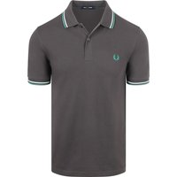 Fred Perry Polo Twin Tipped M3600 Grau 85B - Größe S