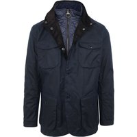 Barbour Wachsjacke Ogston Dunkelblau - Größe L