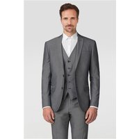 Limehaus Slim Fit Plain Silver Grey Tonic Men's Suit Jacket