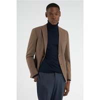 Farah Slim Fit Toffee Flannel Men's Suit Jacket