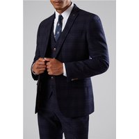Click to view product details and reviews for Antique Rogue Slim Fit Ryder Navy Blue Check Mens Suit Jacket.