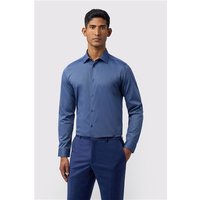 Ted Baker Navy Blue Mens Shirt, Long Sleeve, Slim fit