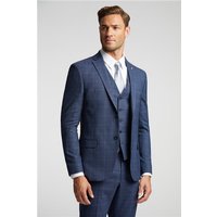 Ted Baker Slim Fit Blue and Mauve Check Men's Suit Jacket