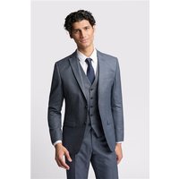 Ted Baker Slim Fit Riley Navy Blue Texture Puppytooth Men's Suit Jacket