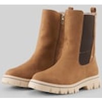 TOM TAILOR Damen Wasserfeste Stiefel mit Fütterung, beige, Uni, Gr. 36