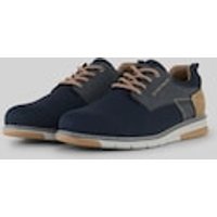 TOM TAILOR Herren Schnürschuhe im Knitted-Look, blau, Uni, Gr. 41
