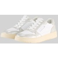 TOM TAILOR Damen Sneaker mit Metallic-Details, weiß, Uni, Gr. 36