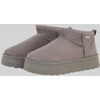 TOM TAILOR Damen Schneestiefeletten mit Plateau-Sohle, grau, Uni, Gr. 41
