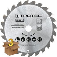 Sæt med træcirkelsavklinger Ø 150 mm (24 tænder), 3 dele