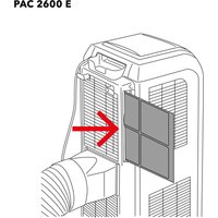 PAC 2000 E Luftfilter bagside