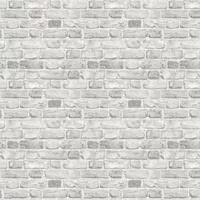 Grandeco Vintage Brick Wall Textured Wallpaper, Grey, Grey