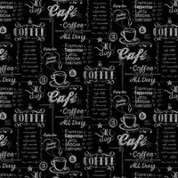 SUPERFRESCO EASY SFE COFFEE SHOP BLACK & WHITE WALLPAPER, Black