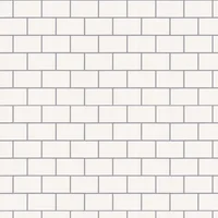 Crown M1634 Metro Tile Wallpaper, White Silver