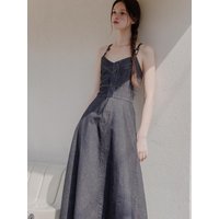 Denim Smock Dress _2color