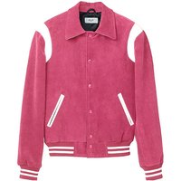 CORDUROY VARSITY JACKET PINK