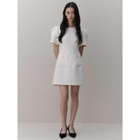 Puff Tweed Mini Dress