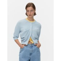 Tucked Placket Cardigan _ Sky Blue