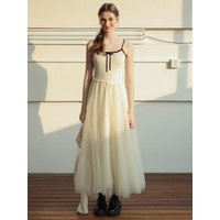 Spring Fairy Sleeveless Mesh Dress