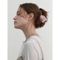 Satin Rose Metal Hair Clip