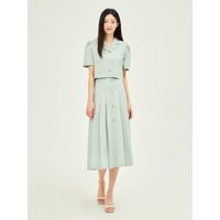 Button decorated pleats skirt GP6P0SK611
