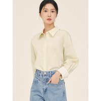 Back button Stripe Blouse