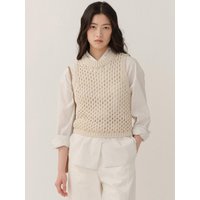 Organic Knitted Vest Ecru