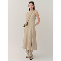 Linen Sleeveless Dress Ash