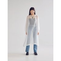 CHIFFON MIDI DRESS _ WHITE