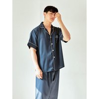 Men's armature satin top and bottom (short-sleeved