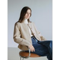 wool boucle tweed jacket