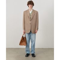 UNISEX OVERSIZED WOOL BLAZER CAMEL BEIGE