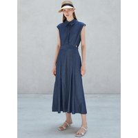 denim shirt dress - deep blue