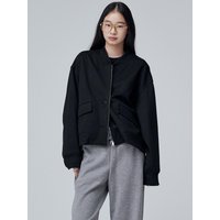 6309 Oversized Fit Zip-Up Jumper (Black)