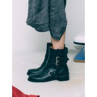 JANET 3 Belted Biker Short Ankle Boots