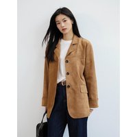 Loose Suede Blazer